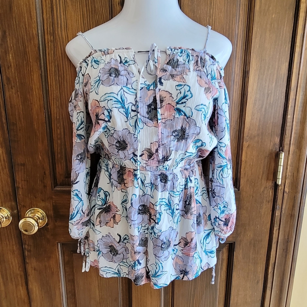 One ❤ Clothing Romper Sz S Adjustable Straps Stretch Waist P2P 17 W 12 L 18